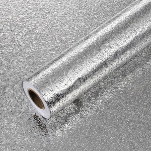 Silver Oil Proof Kitchen Wallpaper Sticker (200*30 cm) Random Design